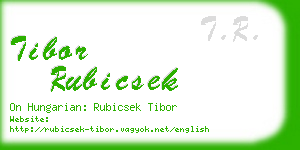 tibor rubicsek business card